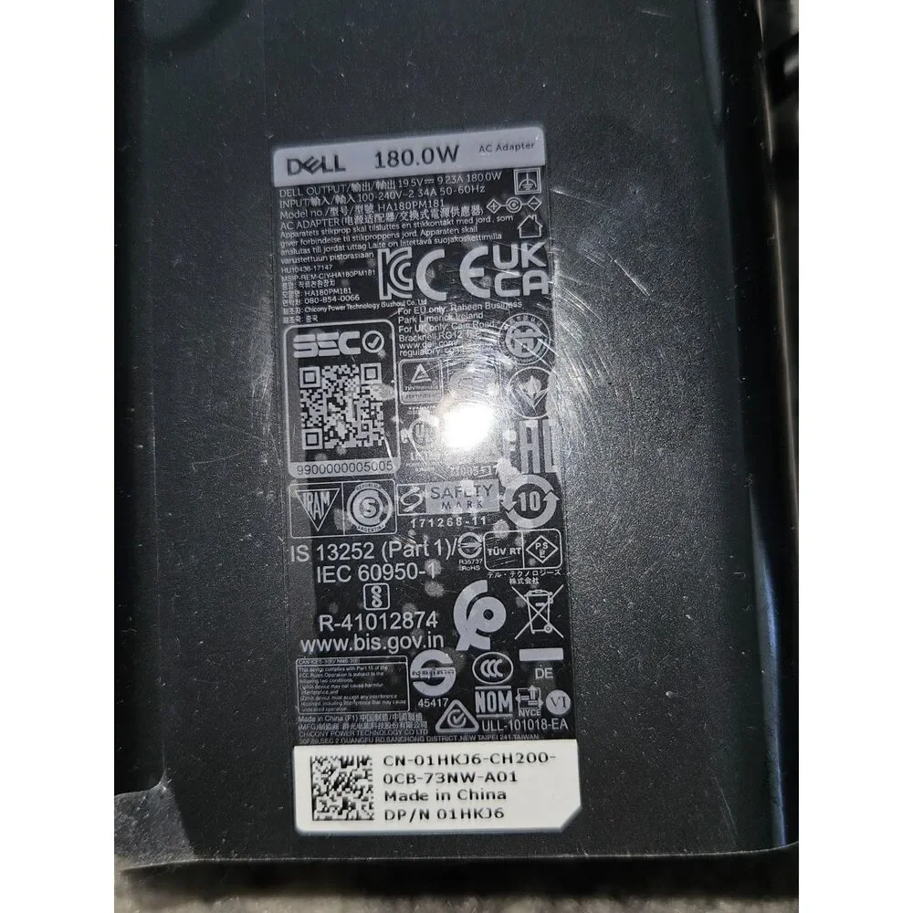 DELL Power Adapter 180W 19.5V 01HKJ6
